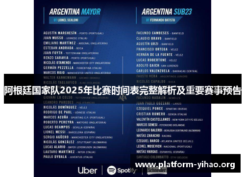 阿根廷国家队2025年比赛时间表完整解析及重要赛事预告 阿根廷国家队2025年比赛时间表完整解析及重要赛事预告